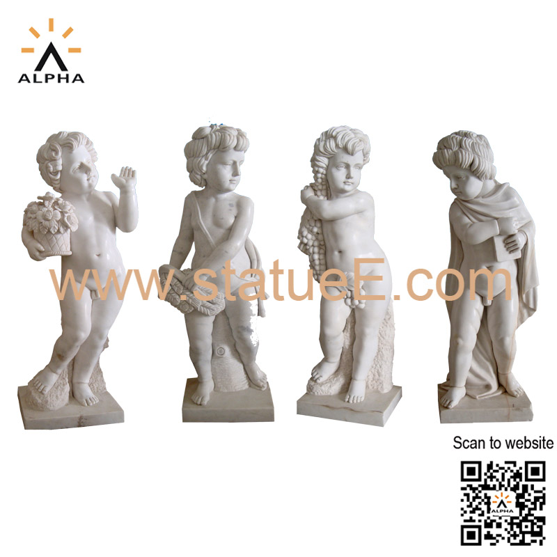 marble statues of kids